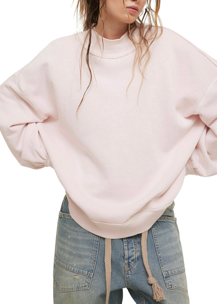 FREE PEOPLE PALM SPRINGS PULLOVER - MAUVE CHALK