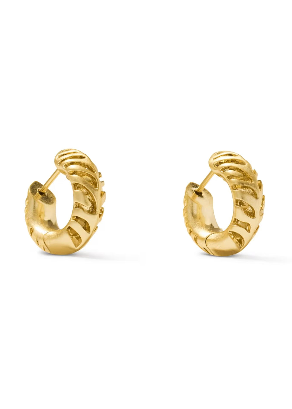 KENDRA SCOTT TIGER STRIPED MIKKI HUGGIE EARRINGS