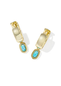 KENDRA SCOTT MINI ELLIE GOLD WIDE HUGGIE EARRINGS