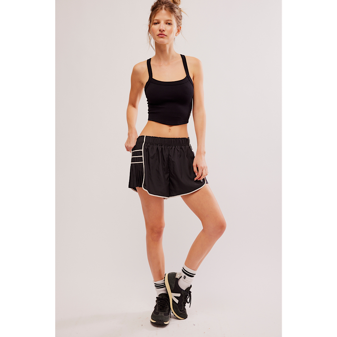 FREE PEOPLE MOVEMENT EASY TIGER SHORTS - BLACK