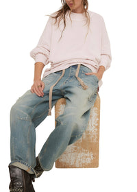 FREE PEOPLE PALM SPRINGS PULLOVER - MAUVE CHALK