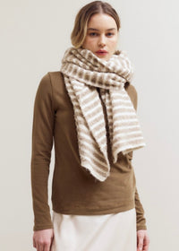 STRIPED KNITTED SCARF