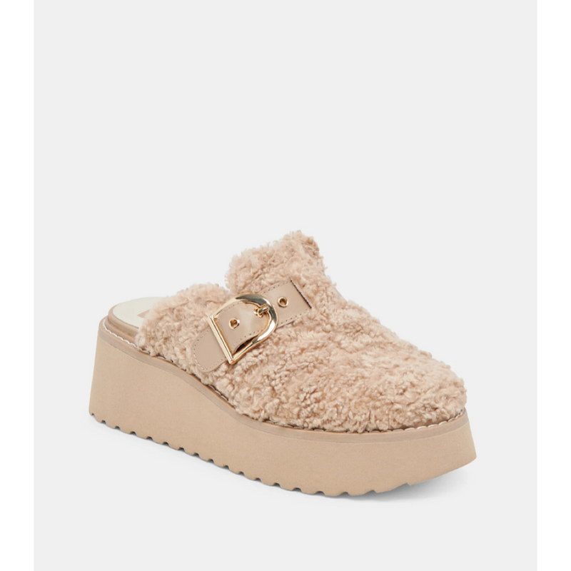 DOLCE VITA LELANI PLUSH FLATS - NATURAL