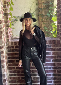 FREE PEOPLE ALL AN ILLUSION BODYSUIT - BLACK
