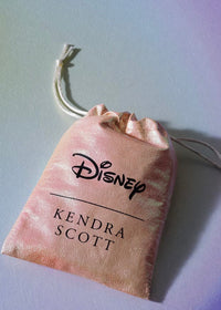 DISNEY X KENDRA SCOTT MICKEY MOUSE STUD EARRINGS IN GOLD BLACK DRUSY