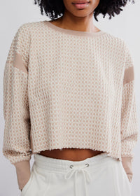 FREE PEOPLE MOVEMENT MY TIME TEXTURED LAYER - SANDY