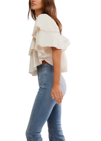 FREE PEOPLE ROSE PARTY TEE - SUGAR SWIZZLE
