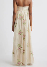 LULUS FIONA EMBROIDERED MAXI DRESS