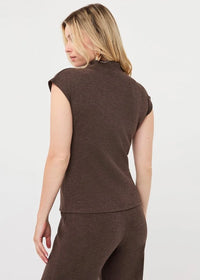 ESQUALO MOCKNECK SWEATER - CACAO