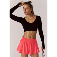 FREE PEOPLE MOVEMENT GET YOUR FLIRT ON SHORTS - ELECTRIC SUNSET