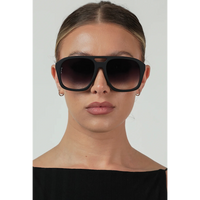 OTRA EYEWEAR REINA SUNGLASSES - MATTE BLACK/SMOKE FADE