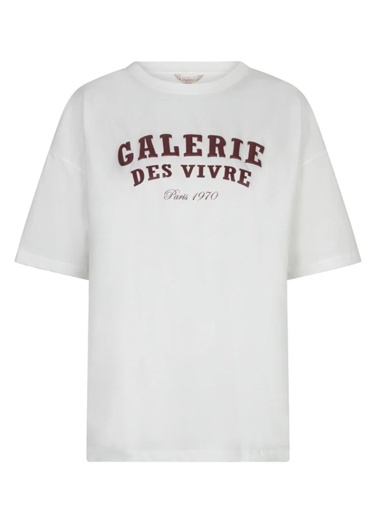 ESQUALO ‘GALERIE’ T-SHIRT OFF WHITE/MERLOT