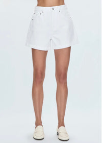 PISTOLA SAIGE HIGH RISE SHORT - POLISHED WHITE