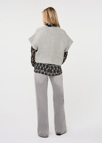 ESQUALO CARDIGAN GILET - LIGHT GREY