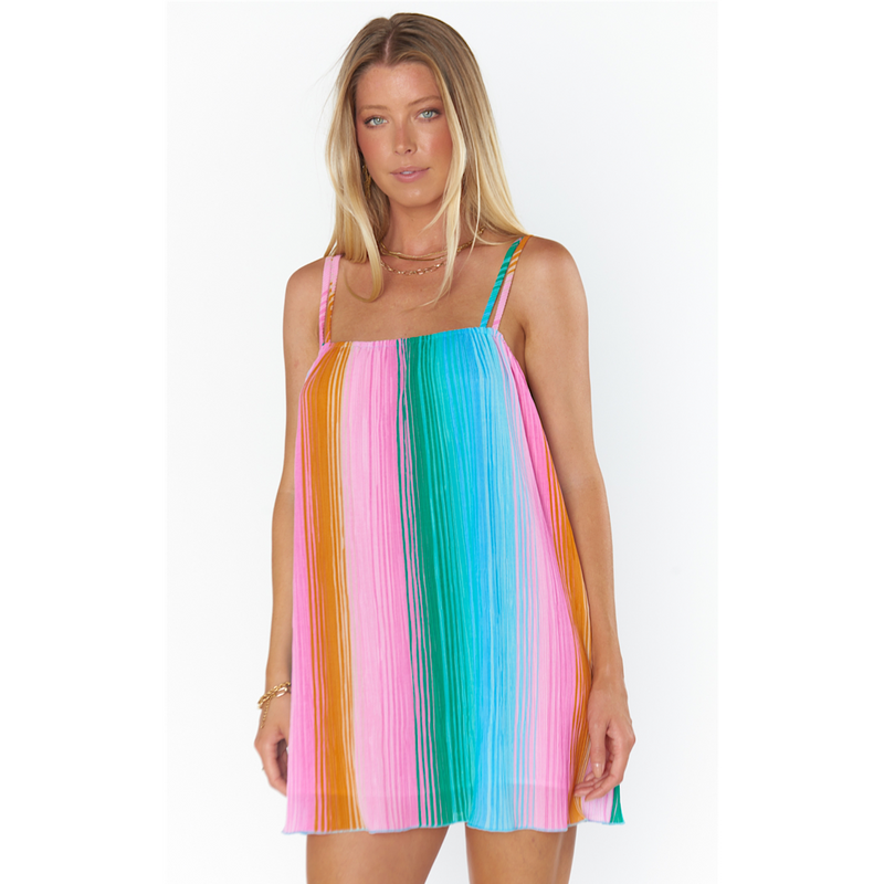 SHOW ME YOUR MUMU SICILY DRESS - OMBRÉ PLEATED KNIT