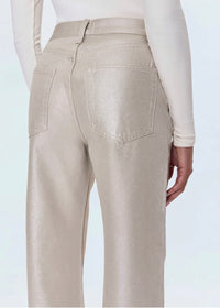 PISTOLA TATE HIGH RISE BOWED WIDE LEG JEAN - CHAMPAGNE LUSTER