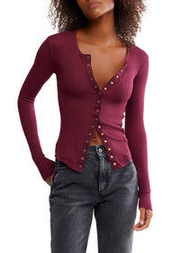 FREE PEOPLE GOING PLACES CARDI - AÇAÍ