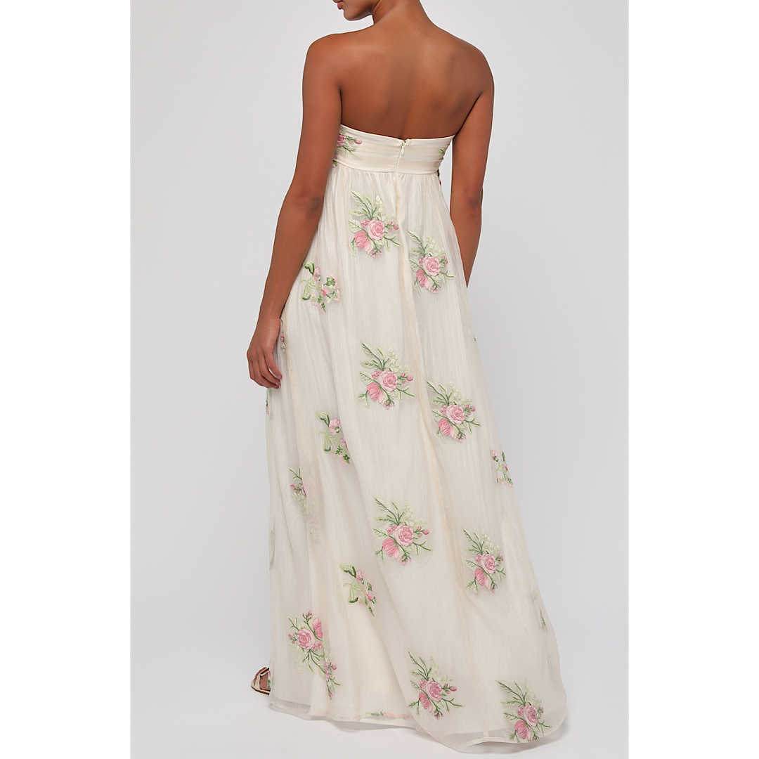LULUS FIONA EMBROIDERED MAXI DRESS