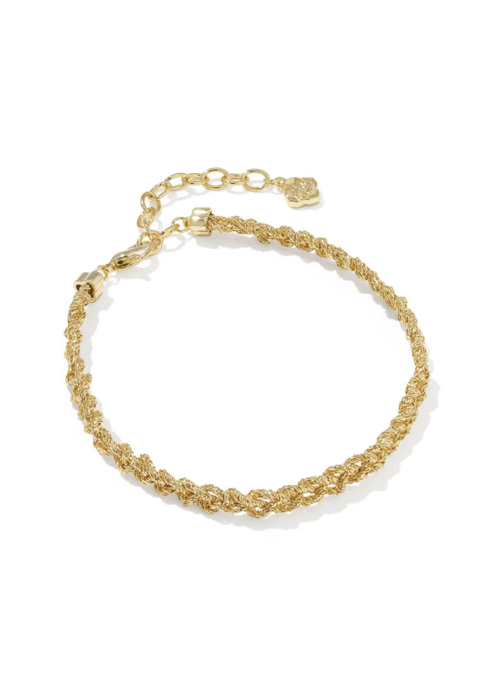 KENDRA SCOTT GABRIELLA BRAIDED CHAIN BRACELET - GOLD