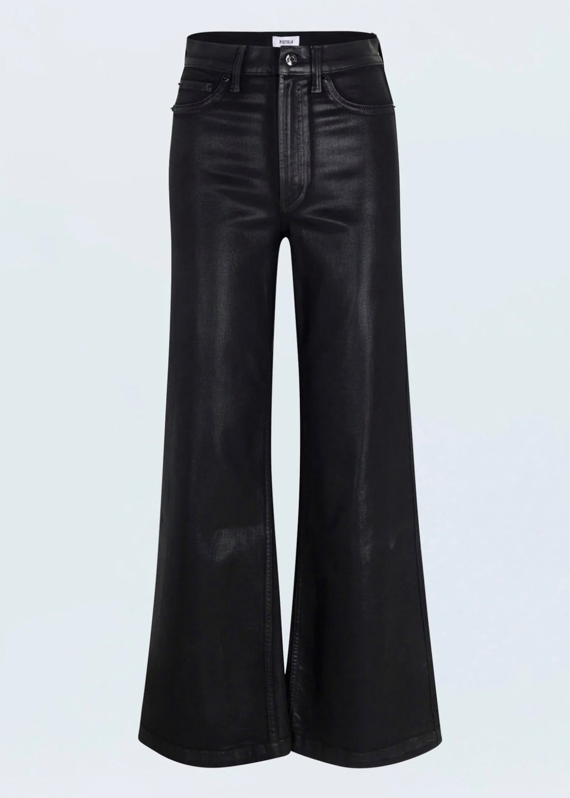 PISTOLA LANA HIGH RISE ULTRA WIDE JEAN - COATED NOIR