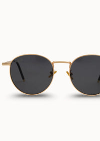 DAX EYEWEAR SMALL ROUND SUNGLASSES - BLACK