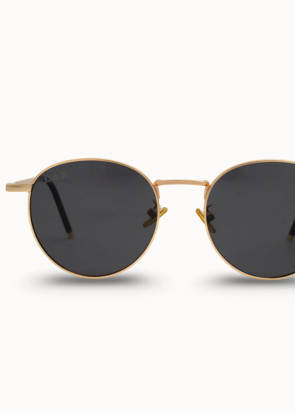 DAX EYEWEAR SMALL ROUND SUNGLASSES - BLACK
