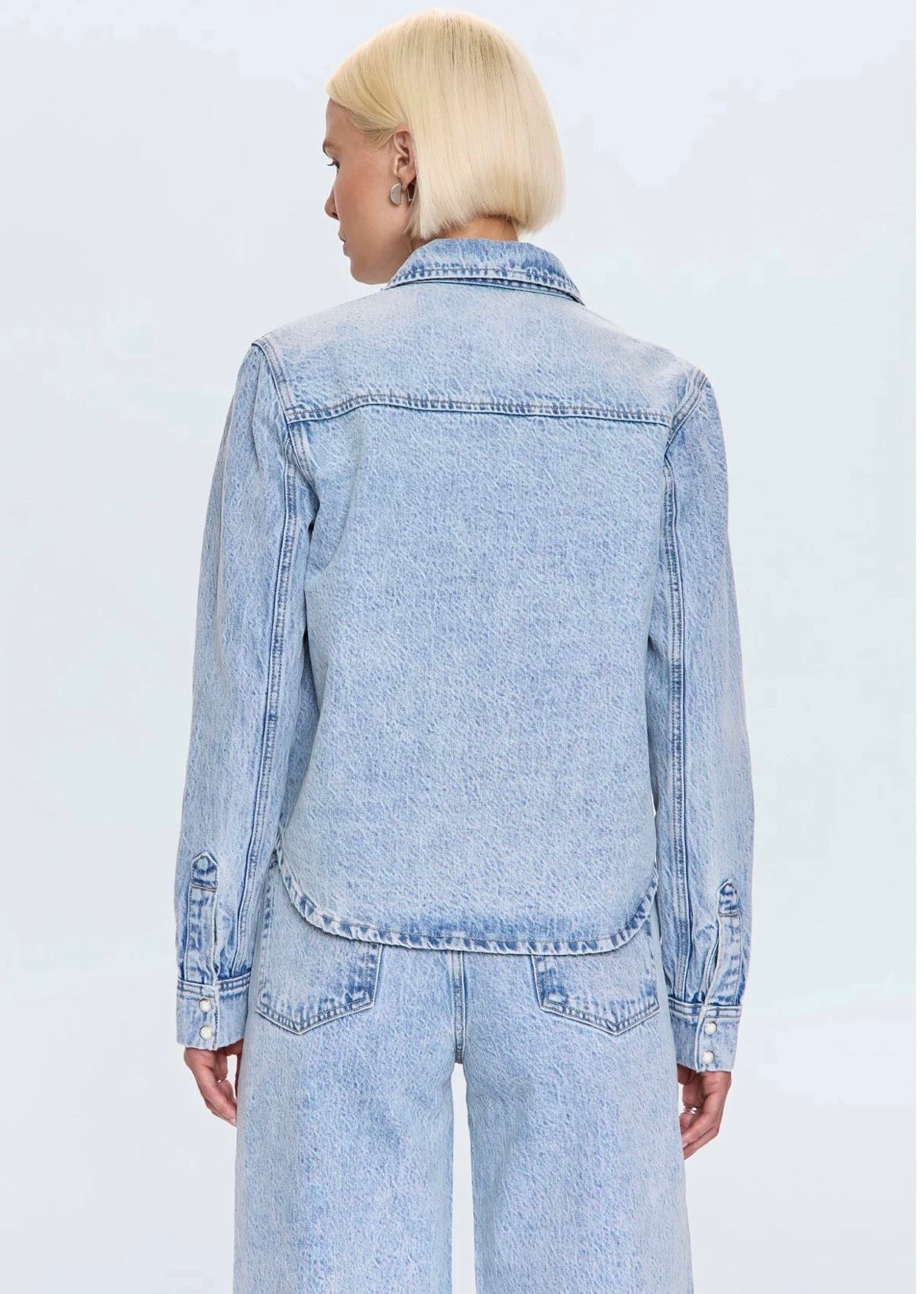 PISTOLA THEA SHRUNKEN DENIM SHACKET - MODENA VINTAGE