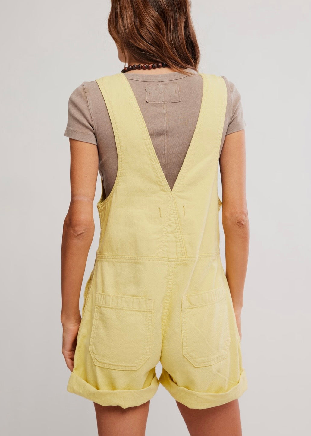 FREE PEOPLE JUDE SHORTALLS - SICILIAN YELLOW