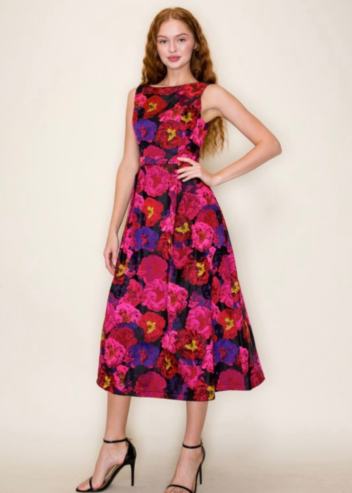 THE SWEET TALKER FLORAL MIDI DRESS