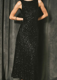 LIVING LARGE SEQUIN MIDI DRESS