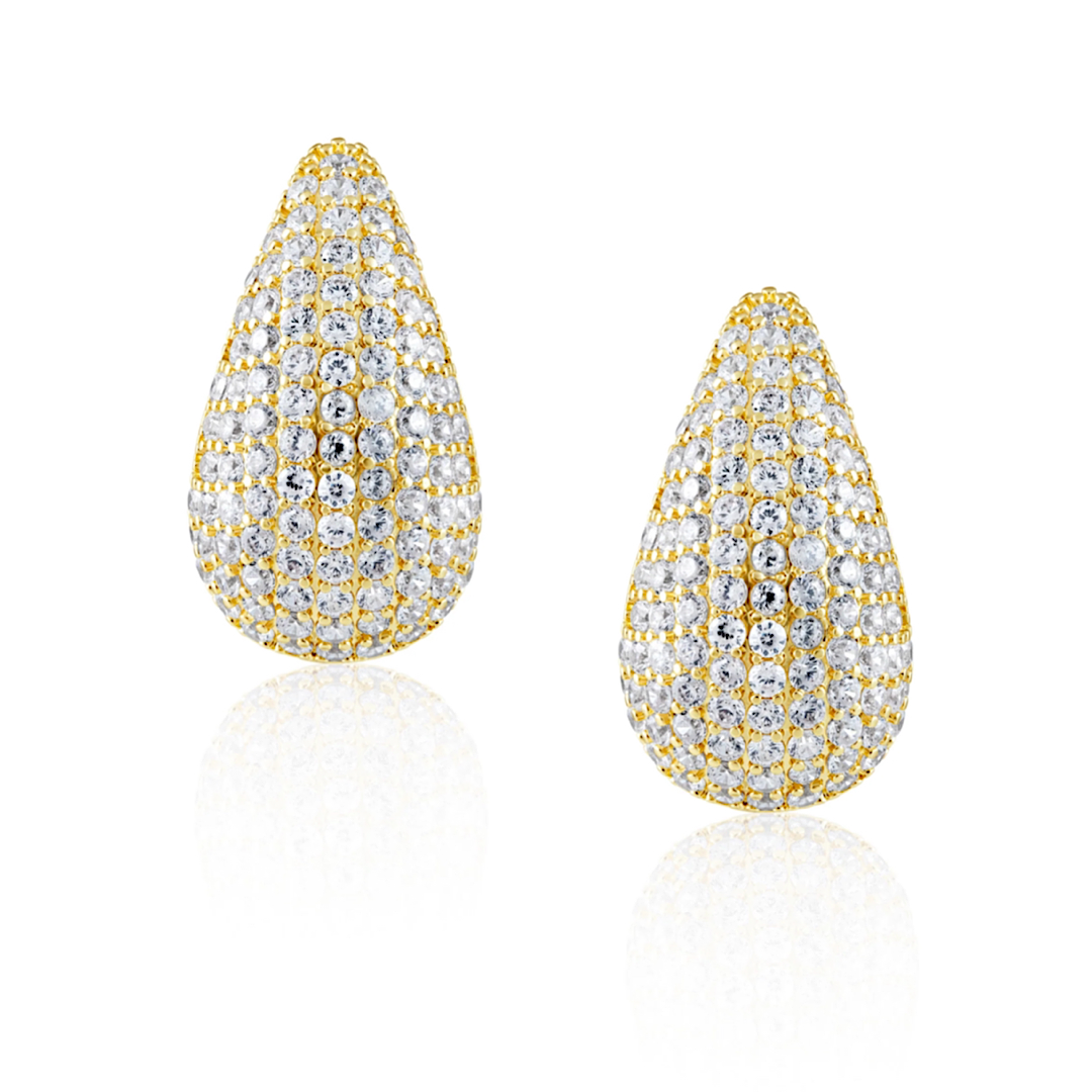 SAHIRA CELINE CZ RAINDROP EARRINGS