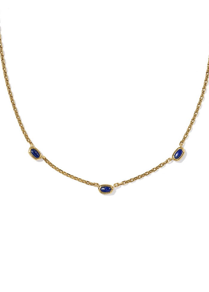 KENDRA SCOTT MINI ELISA THREE STONE STRAND NECKLACE