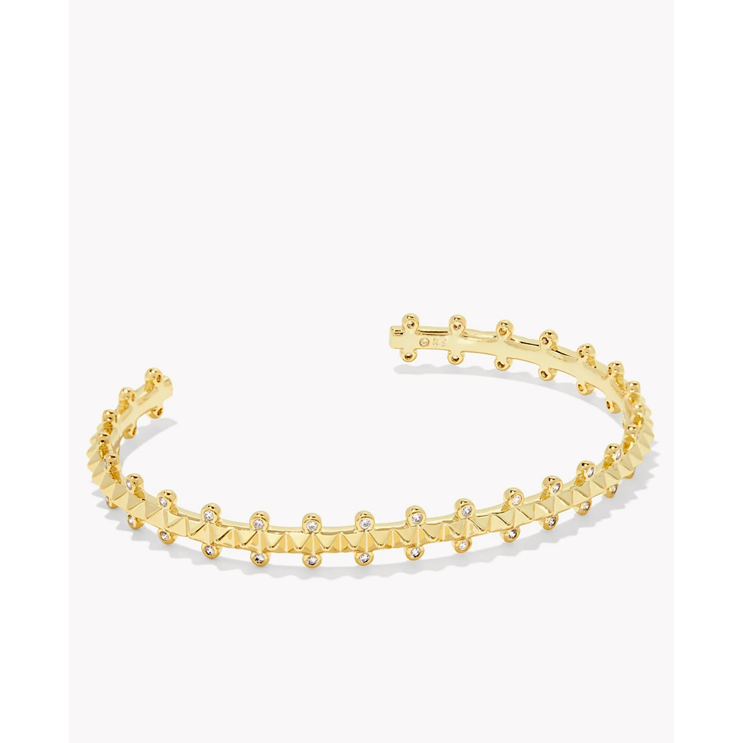 KENDRA SCOTT JADA CUFF BRACELET IN WHITE CRYSTAL