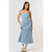 THE DONNA DENIM MIDI DRESS