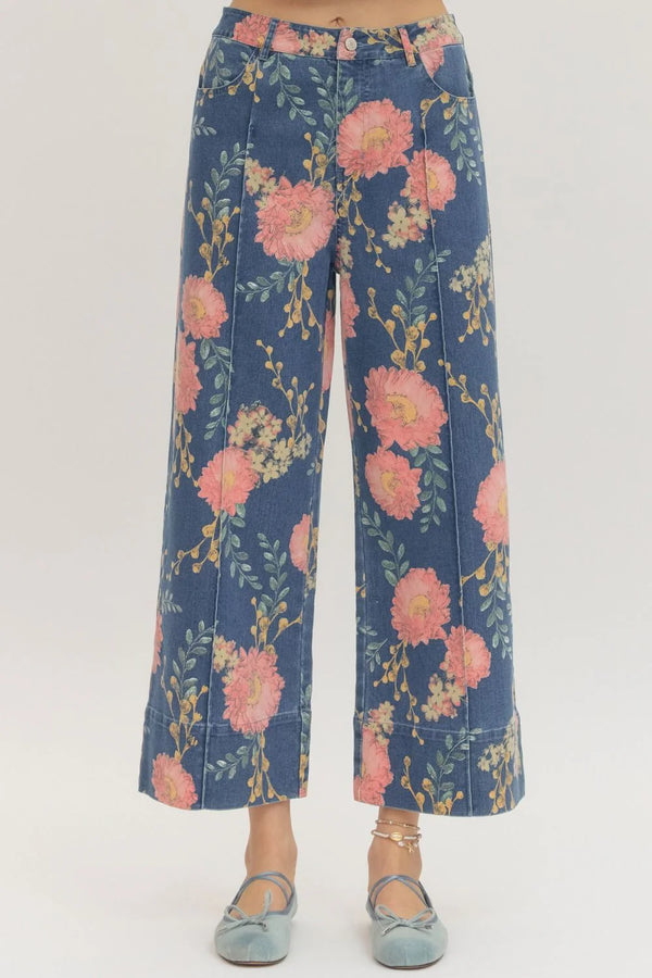 THE FLORAL CROPPED DENIM