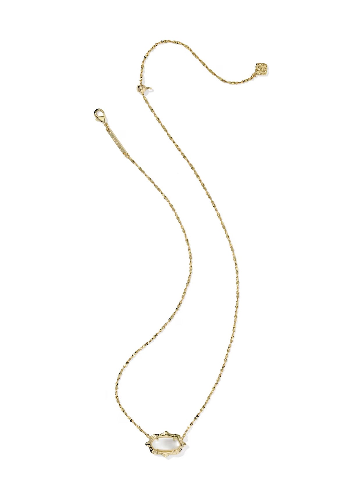 KENDRA SCOTT ELISA SCALLOP FRAME SHORT PENDANT NECKLACE