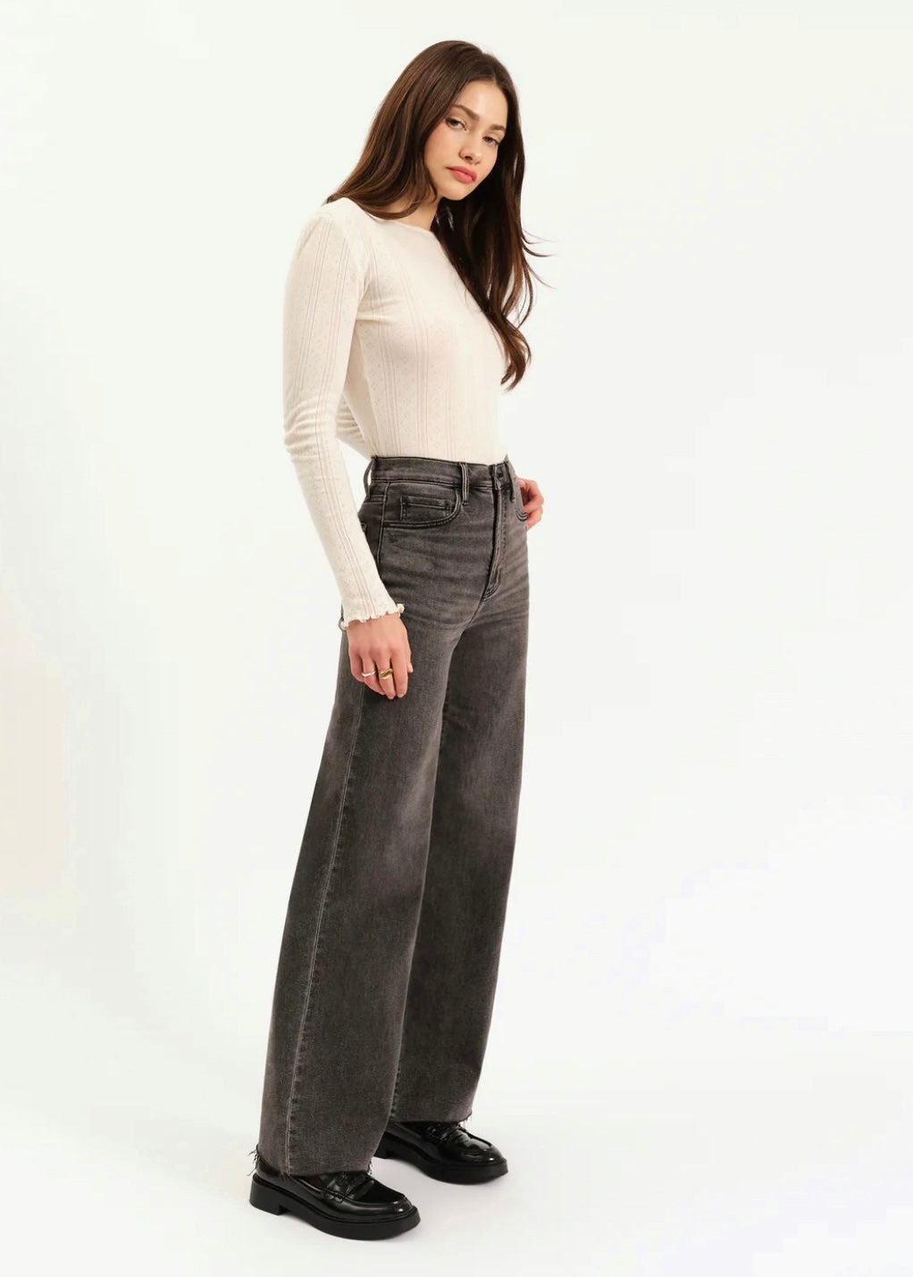 DAZE DENIM FAR OUT HIGH RISE IN MILKY WAY