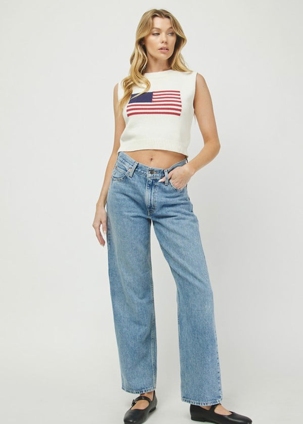 BORN IN THE USA SWEATER TANK