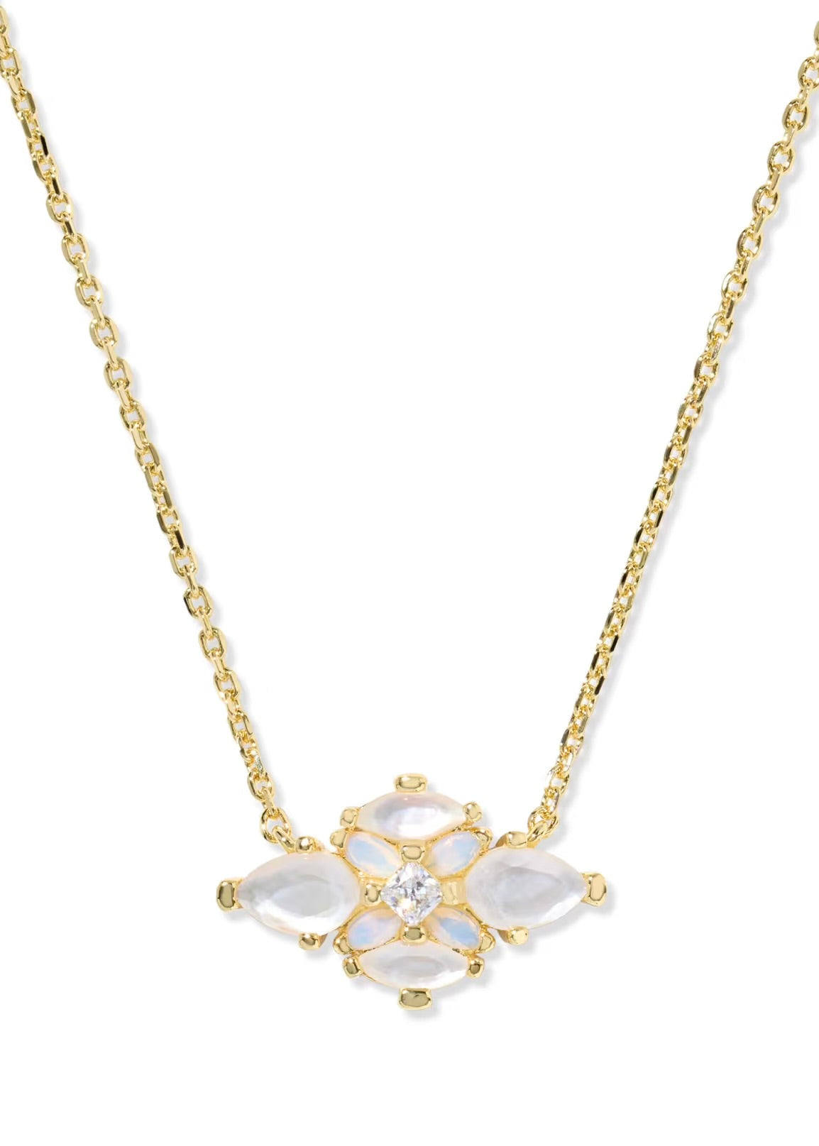 KENDRA SCOTT ABBIE CRYSTAL SHORT PENDANT NECKLACE