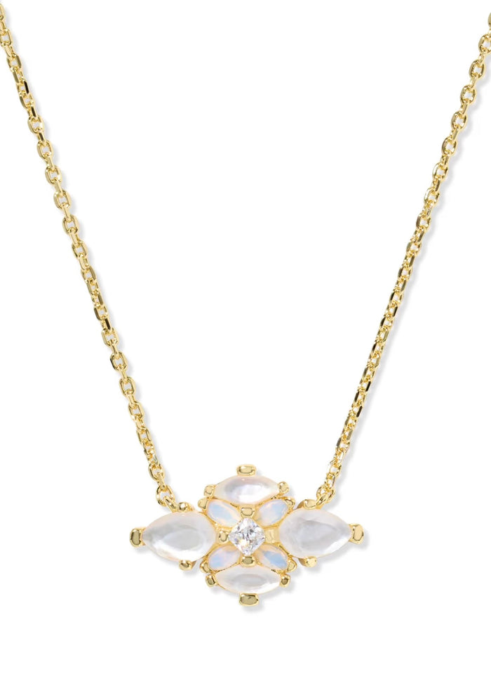 KENDRA SCOTT ABBIE CRYSTAL SHORT PENDANT NECKLACE