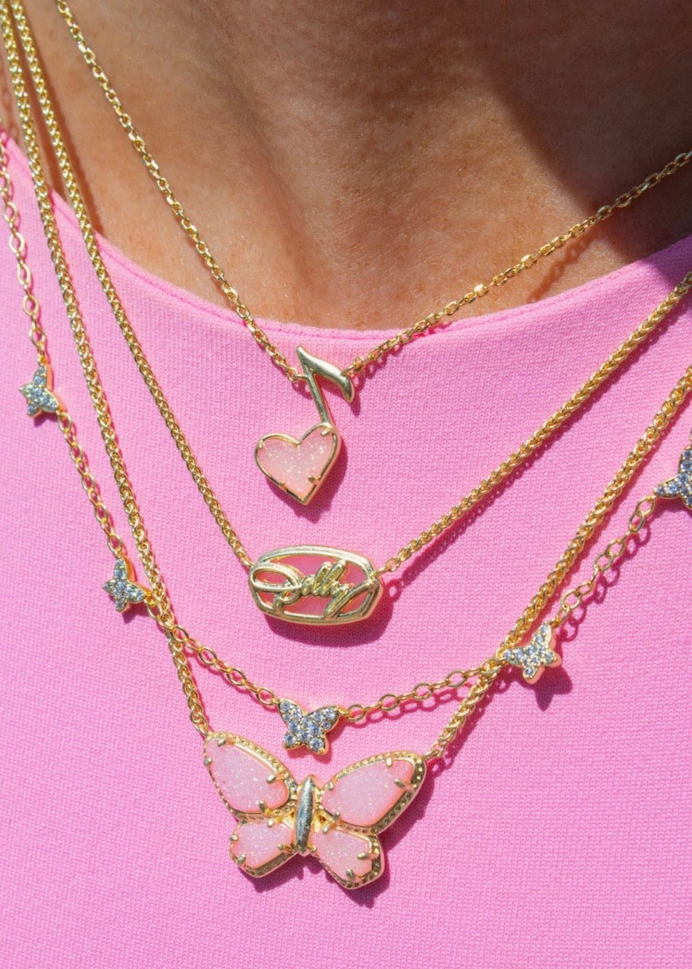 DOLLY PARTON X KENDRA SCOTT ARI HEART MUSIC NOTE SHORT PENDANT NECKLACE