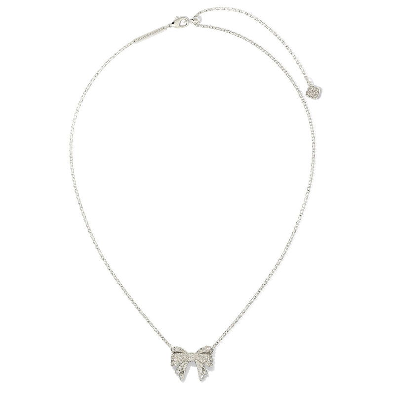 KENDRA SCOTT KRISTA BOW SHORT PENDANT NECKLACE