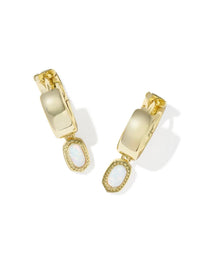 KENDRA SCOTT MINI ELLIE GOLD WIDE HUGGIE EARRINGS