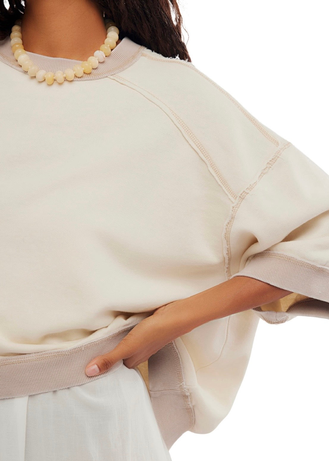 FREE PEOPLE EVERYTHING PULLOVER - NILLA CREAM