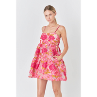 THE TAYLOR ORGANZA FLORAL MINI DRESS