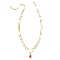 KENDRA SCOTT ABBIE PAVE FRAME MULTI STRAND NECKLACE