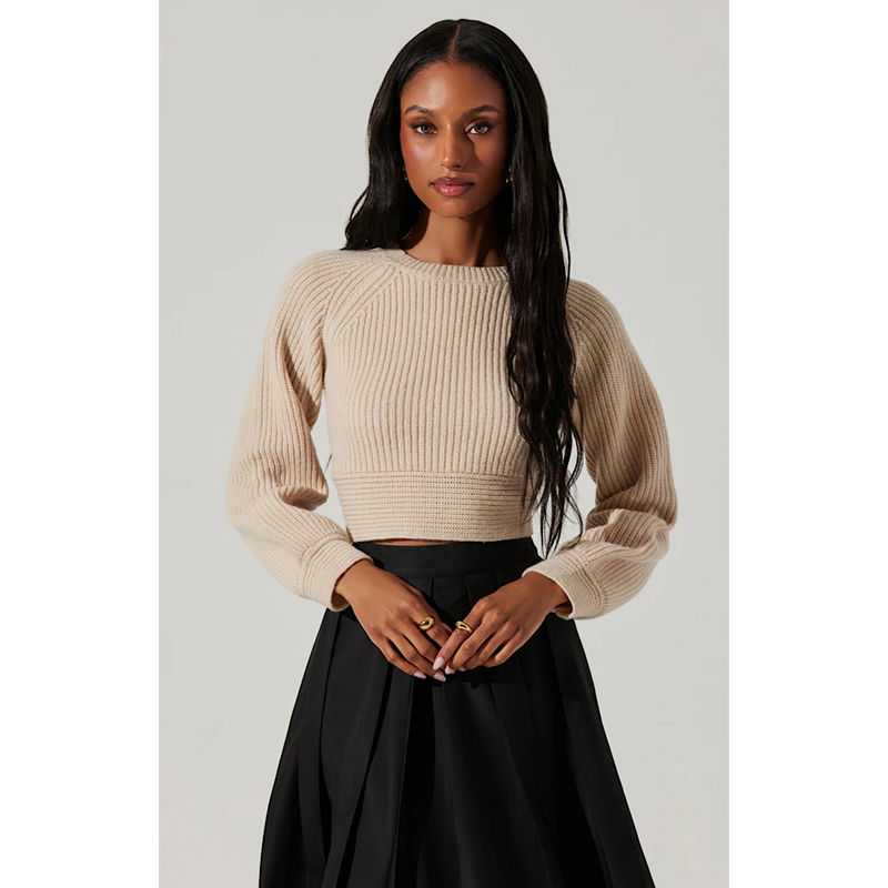 ASTR THE LABEL EILA SWEATER - CREAM