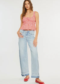 KAN CAN CLAIRE - MID RISE COLORBLOCK WIDE LEG