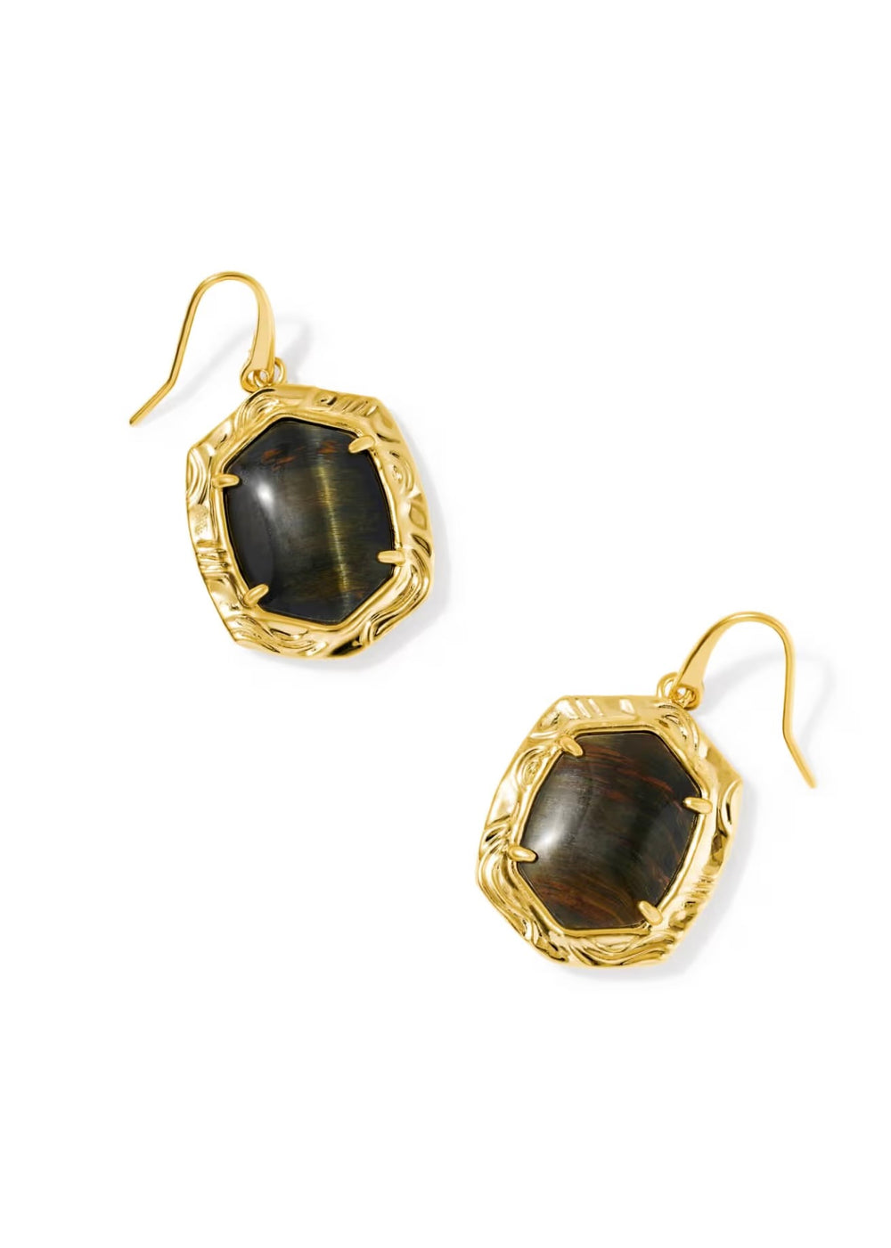 KENDRA SCOTT TIGER STRIPED DAPHNE DROP EARRINGS