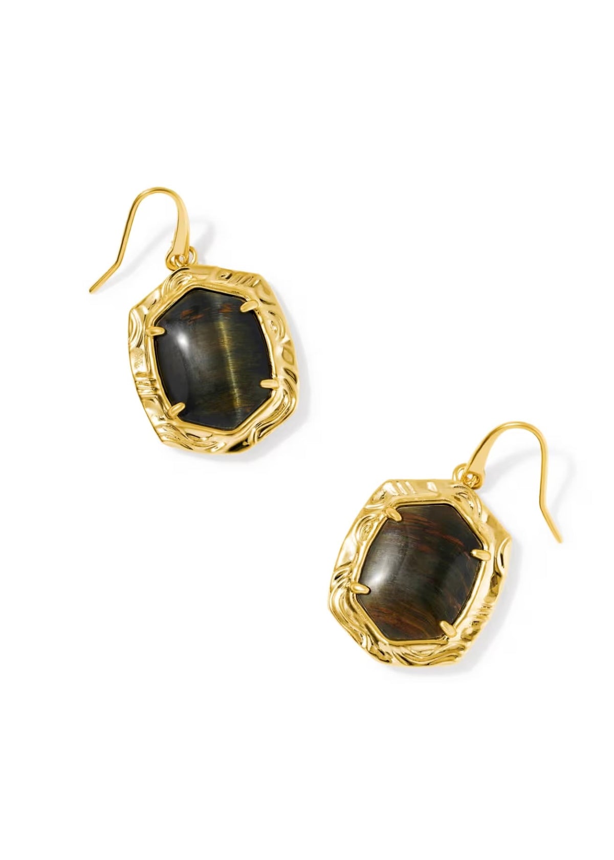KENDRA SCOTT TIGER STRIPED DAPHNE DROP EARRINGS